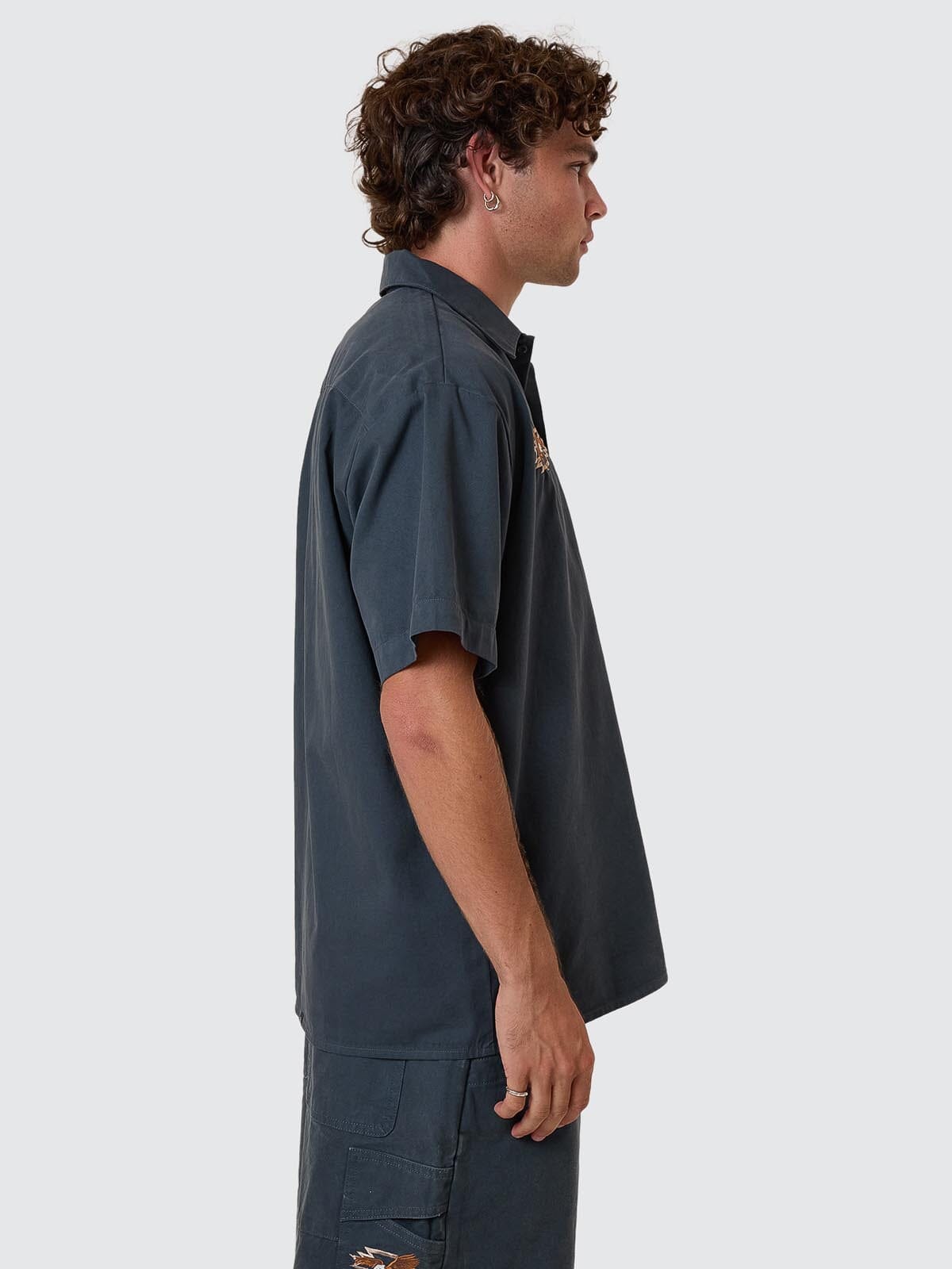 1st Grade Service Short Sleeve Work Shirt - Petrol XS