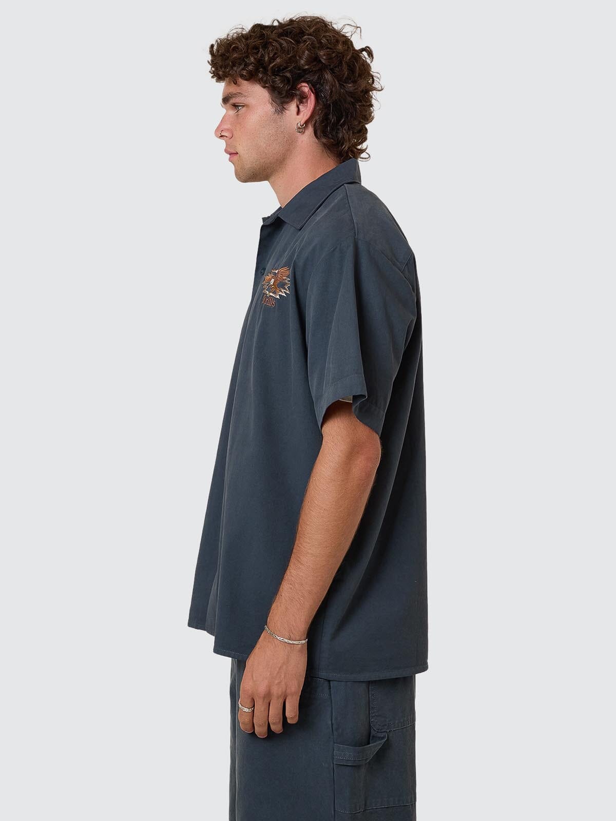 1st Grade Service Short Sleeve Work Shirt - Petrol XS