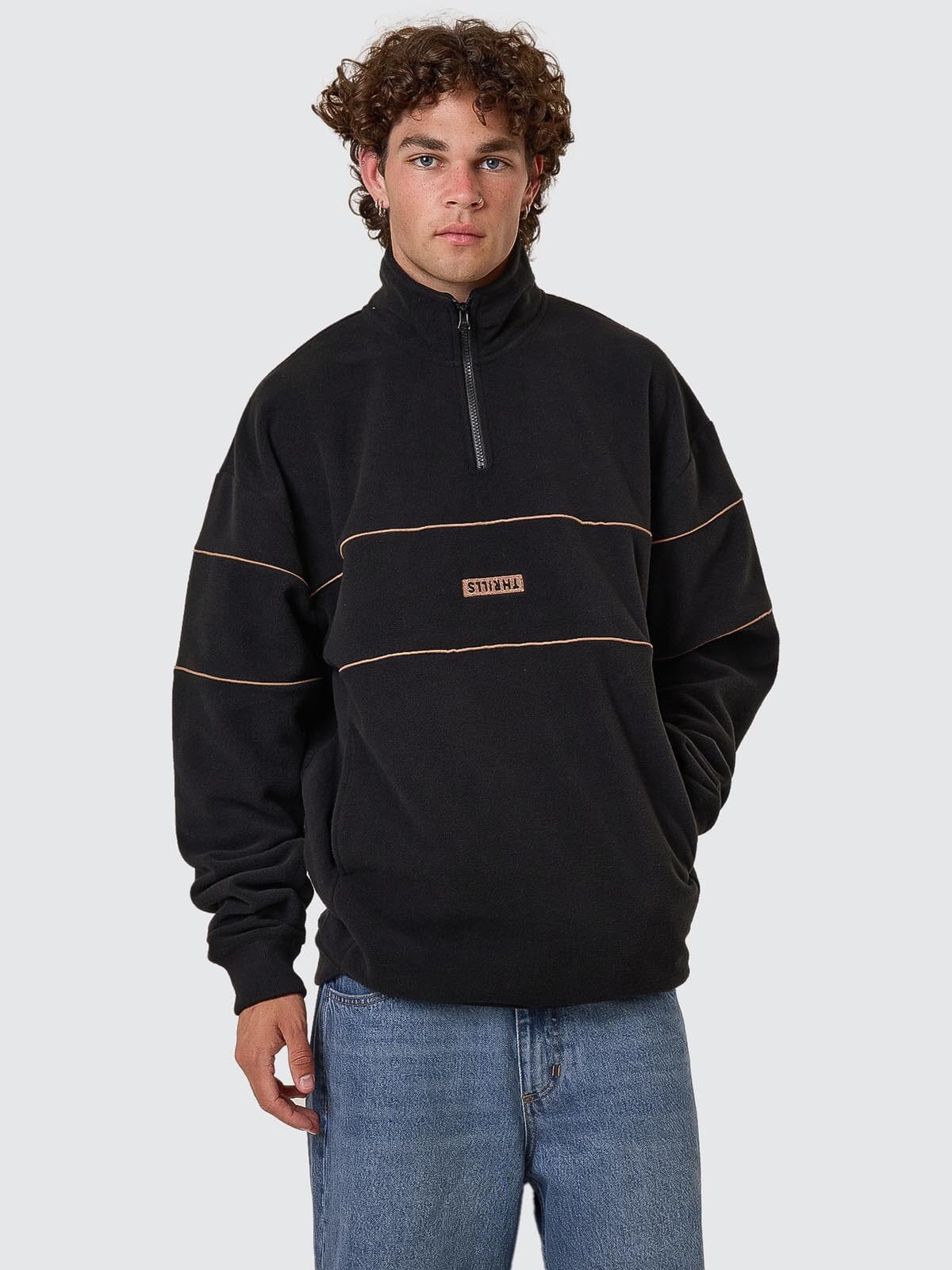 Superior Thrills Quarter Zip Fleece - Black XS