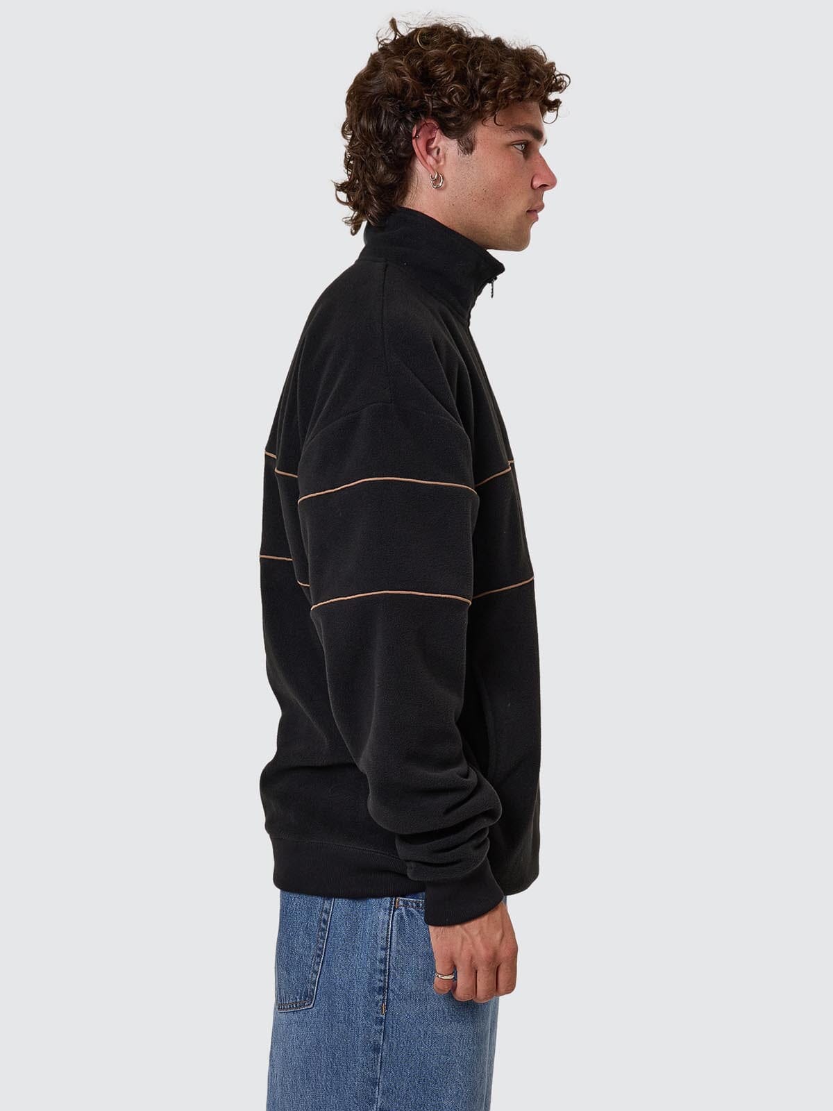 Superior Thrills Quarter Zip Fleece - Black XS