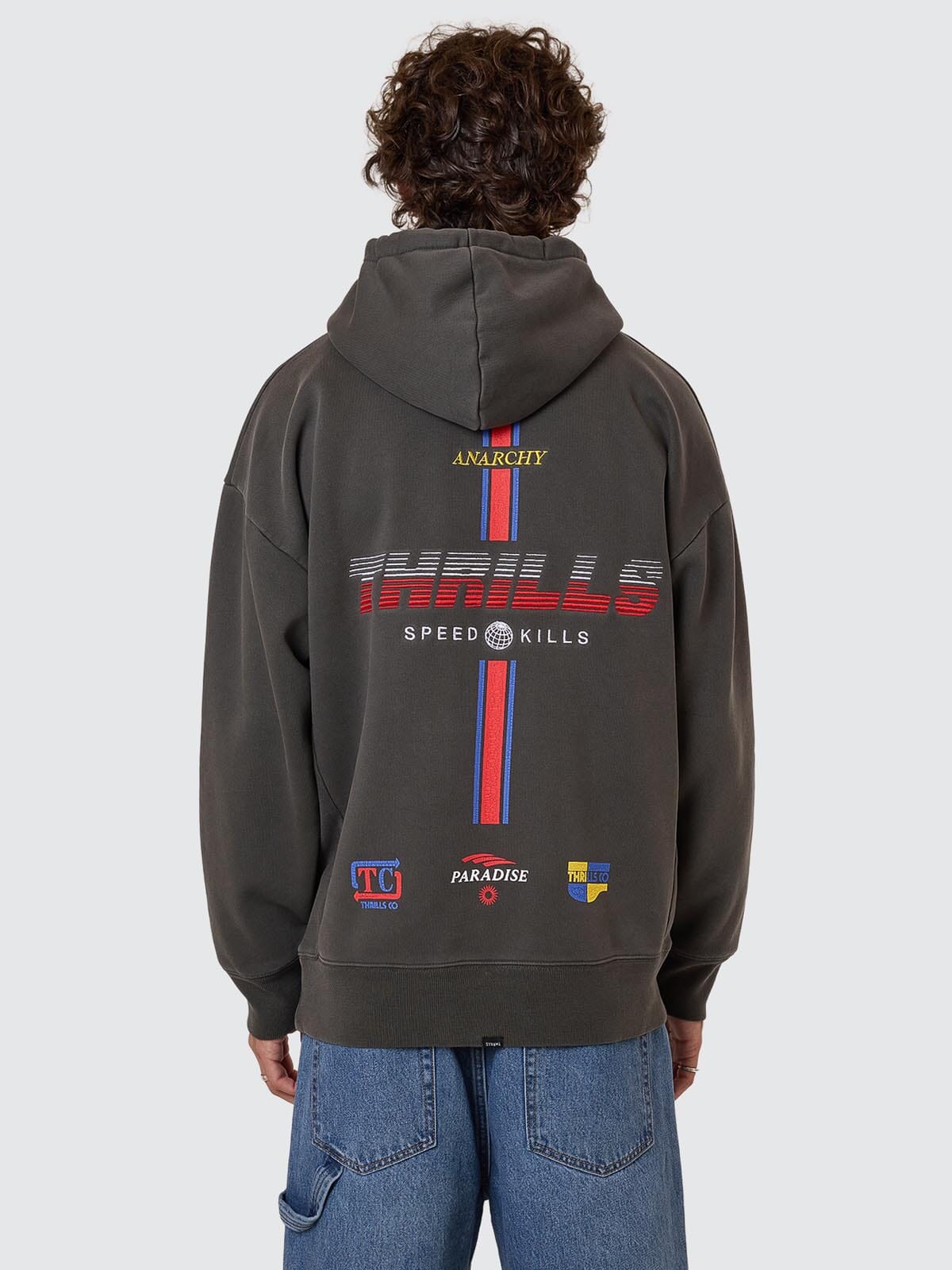 Anarchy In Paradise Slouch Pull On Hood - Merch Black XS