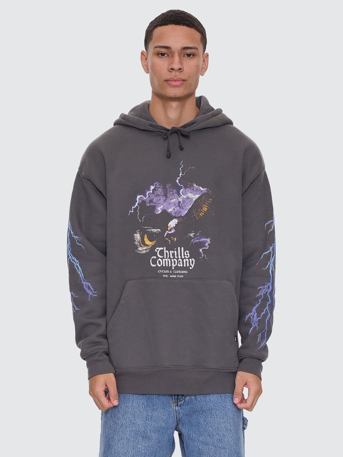 Flight Risk Slouch Pull On Hood - Merch Black