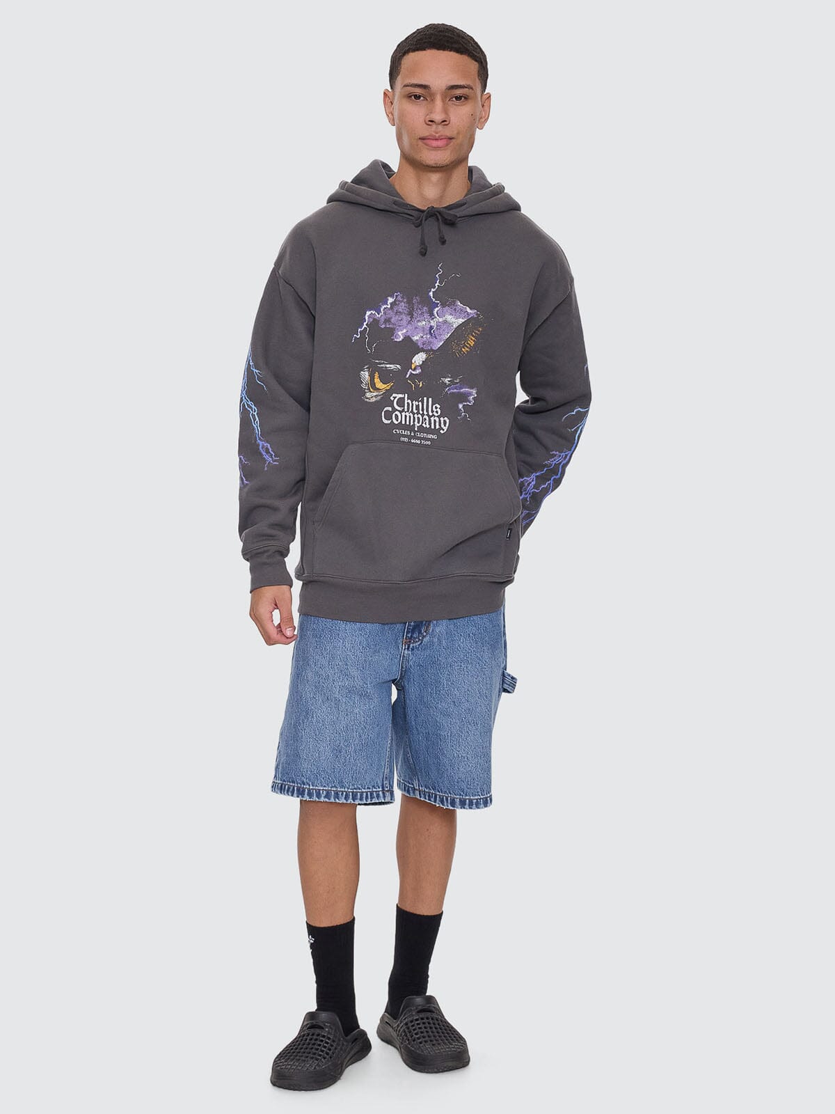 Flight Risk Slouch Pull On Hood - Merch Black