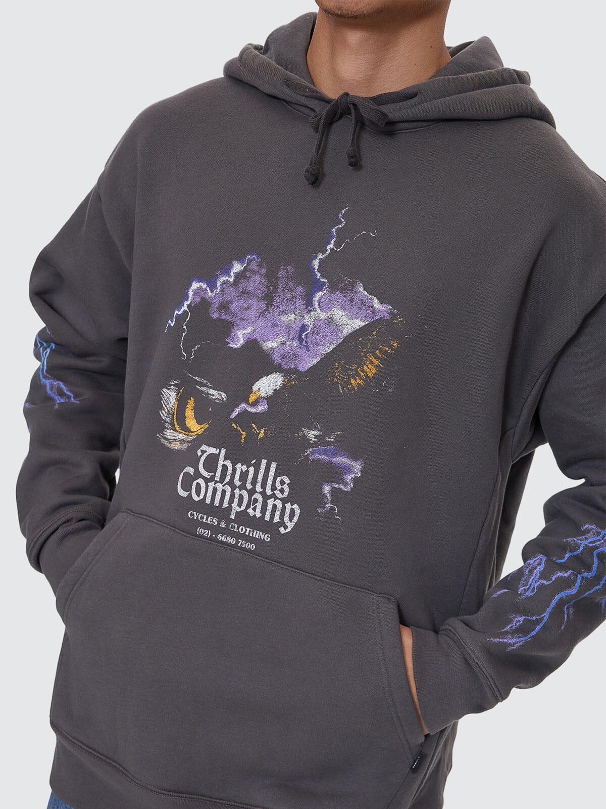 Flight Risk Slouch Pull On Hood - Merch Black