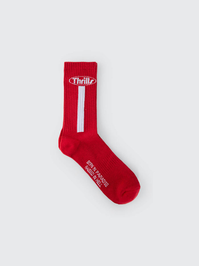 Val For The Win 3 Pack Sock - White - Black - Scarlet One Size