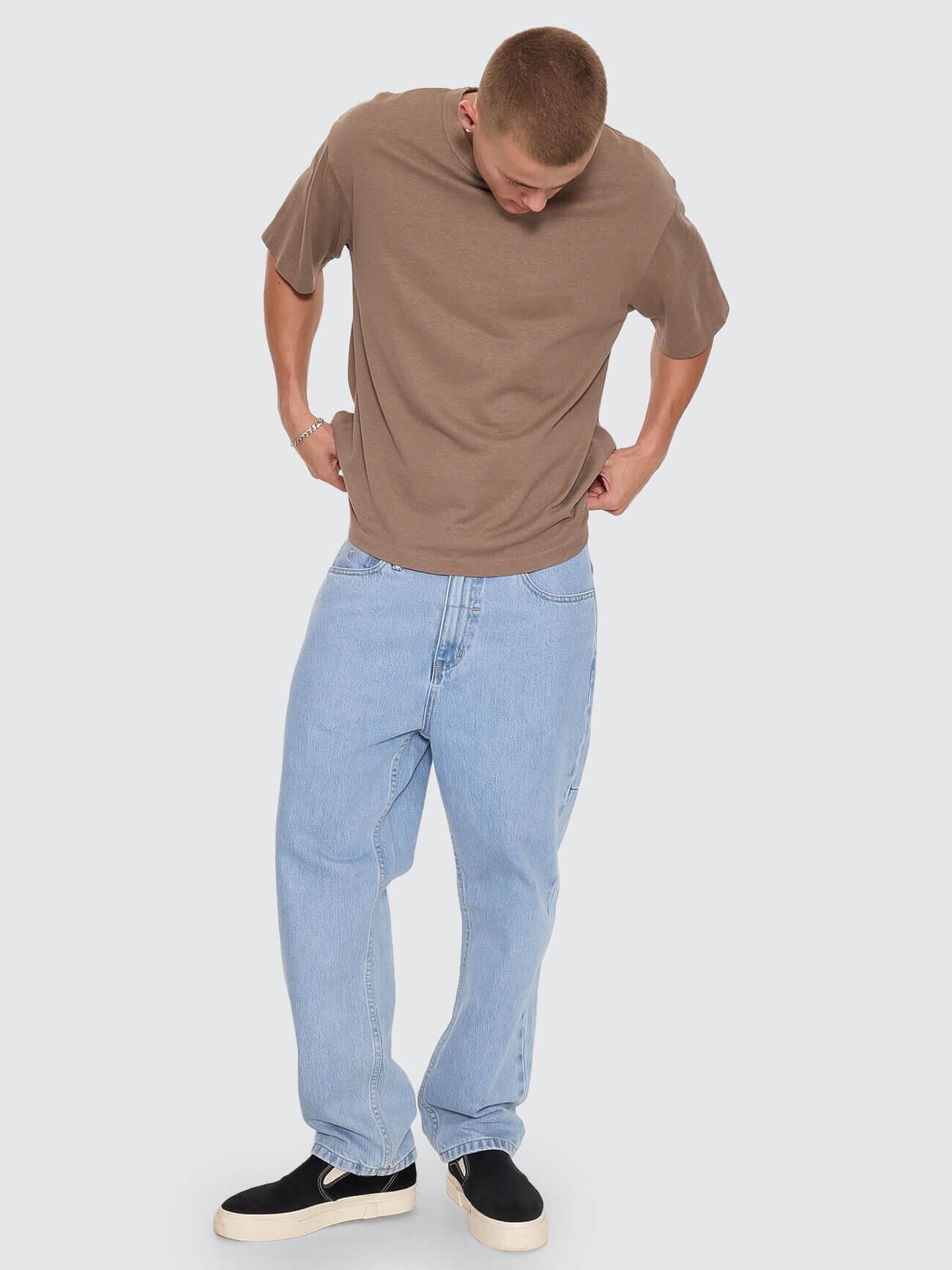 Hemp Thrills Embro Oversize Box Crop Tee - Falcon XS