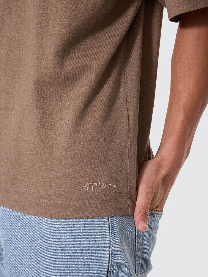 Hemp Thrills Embro Oversize Box Crop Tee - Falcon XS