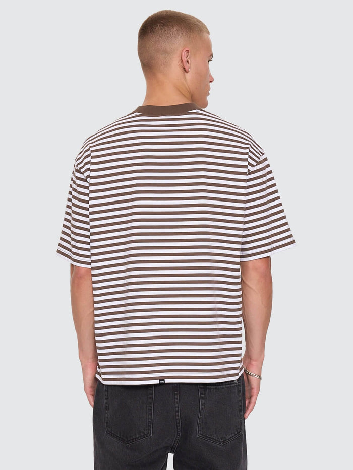 Primitive Stripe Oversize Box Crop Tee - Falcon Stripe XS