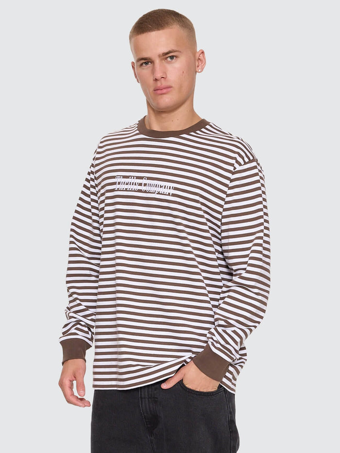 Primitive Stripe Oversize Crop Long Sleeve Tee - Falcon Stripe XS