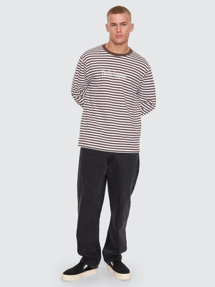 Primitive Stripe Oversize Crop Long Sleeve Tee - Falcon Stripe XS