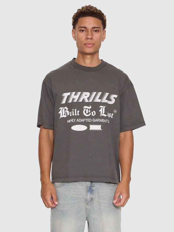 Built To Last Oversize Box Crop Tee - Merch Black XS