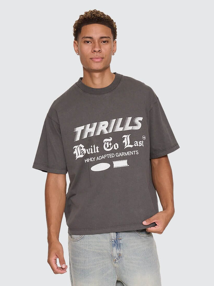 Built To Last Oversize Box Crop Tee - Merch Black XS