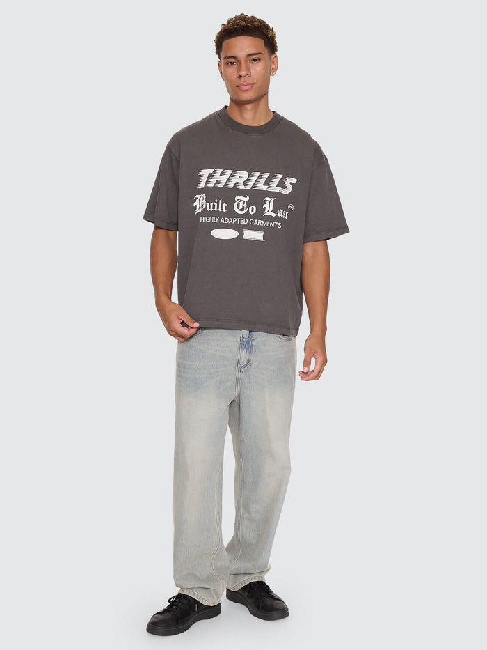 Built To Last Oversize Box Crop Tee - Merch Black XS