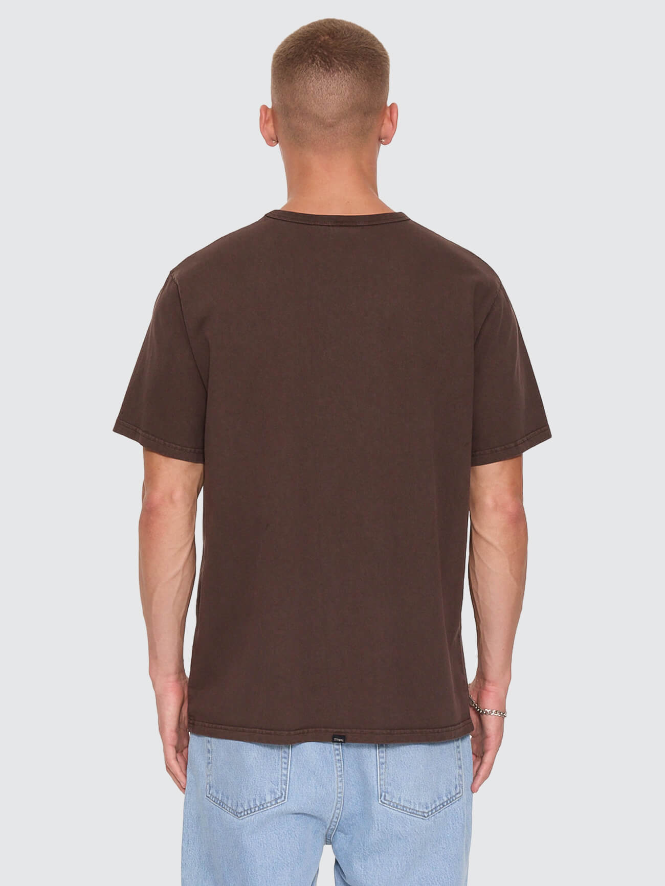 Thrills Workwear Embro Merch Tee - Postal Brown XS