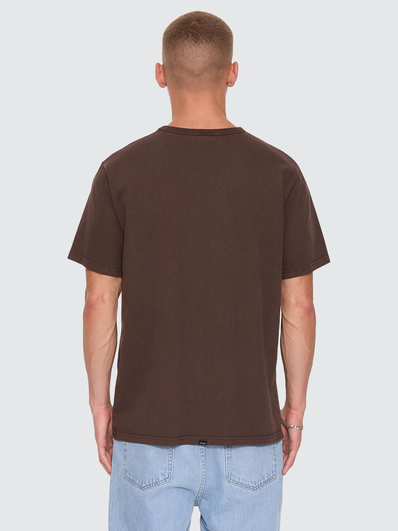 Thrills Workwear Embro Merch Tee - Postal Brown XS