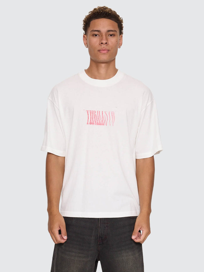 Chaotic Interventions Oversize Box Crop Tee - Dirty White XS