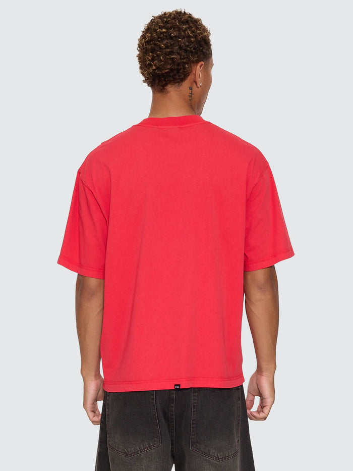 Chaotic Interventions Oversize Box Crop Tee - Winning Red XS