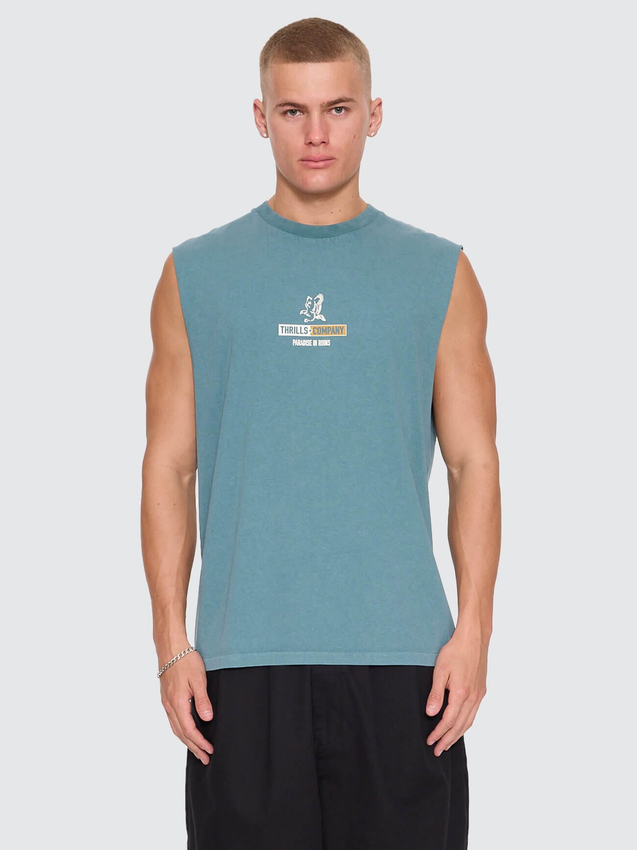 Risen Merch Muscle Tee - Troppo Teal XS