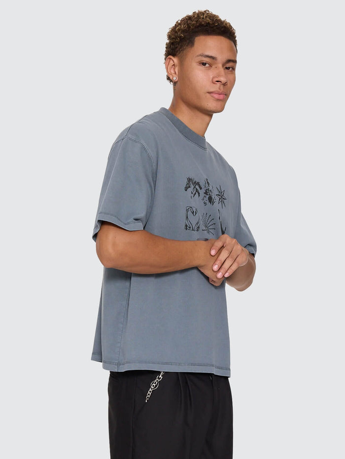 Everything Oversize Box Crop Tee - Air Force Blue XS