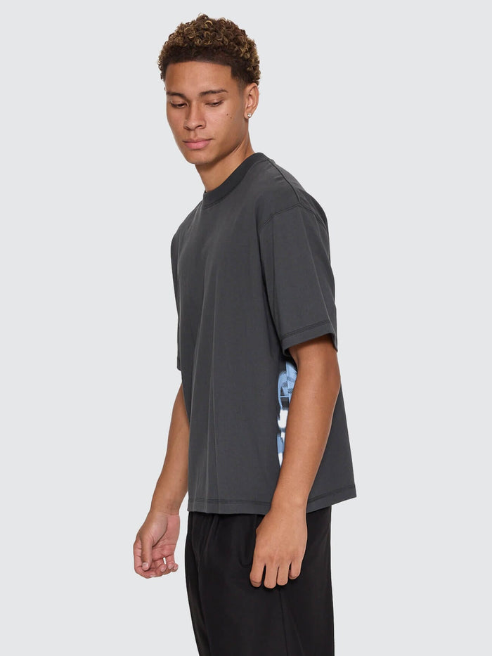 Stars Aligned Oversize Box Crop Tee - Carbon XS