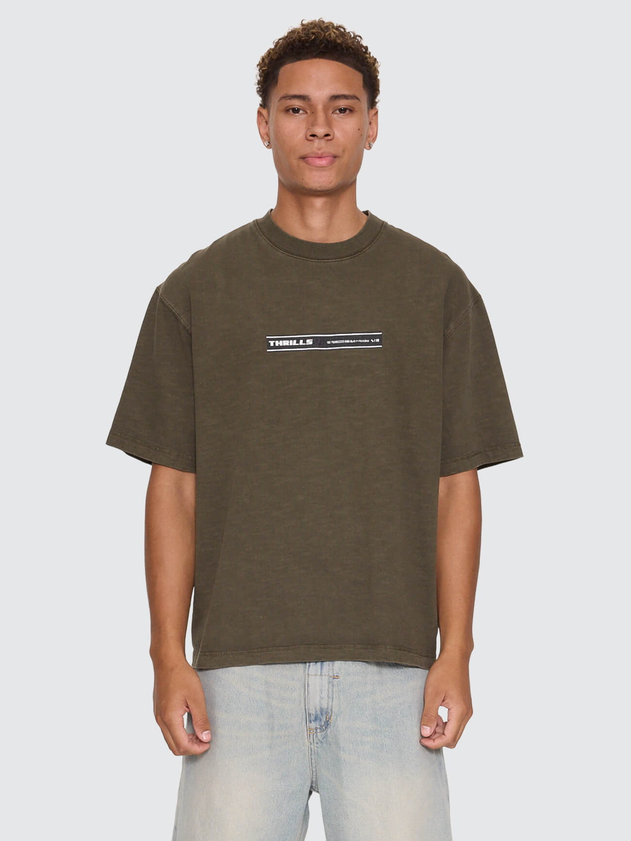 Paradise Built Oversize Box Crop Tee - Olive Night XS
