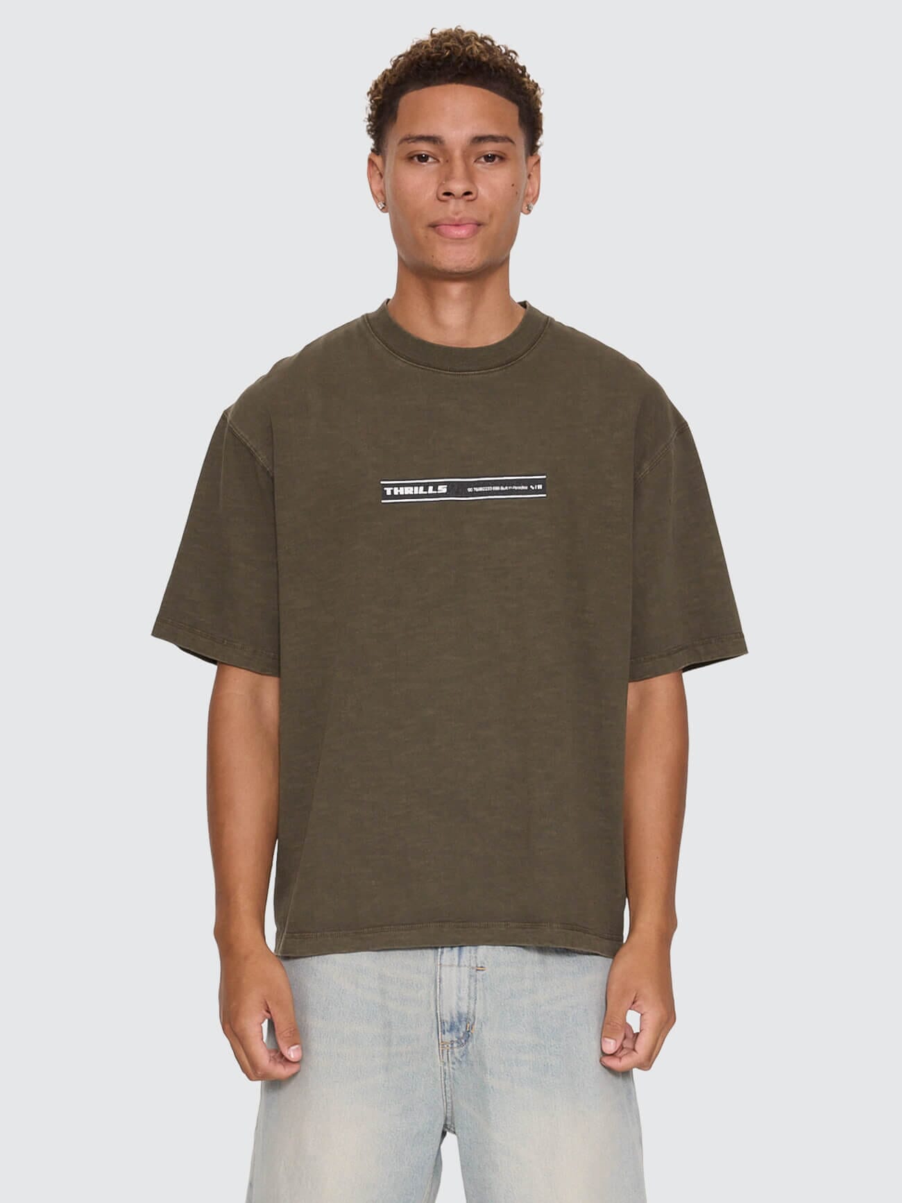 Paradise Built Oversize Box Crop Tee - Olive Night XS