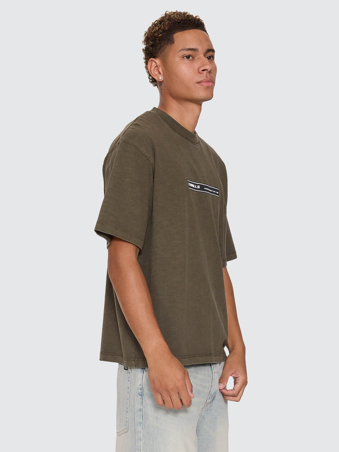Paradise Built Oversize Box Crop Tee - Olive Night XS