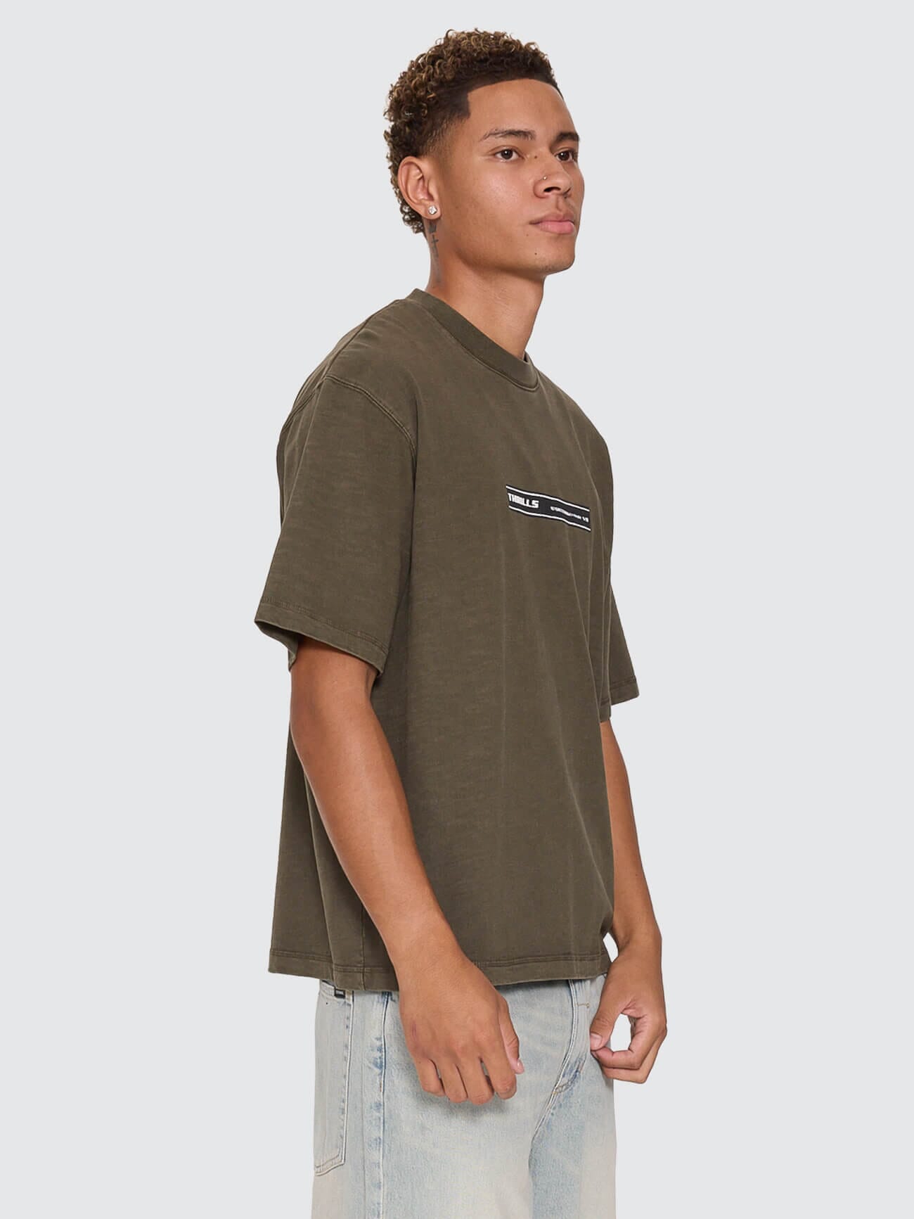 Paradise Built Oversize Box Crop Tee - Olive Night XS
