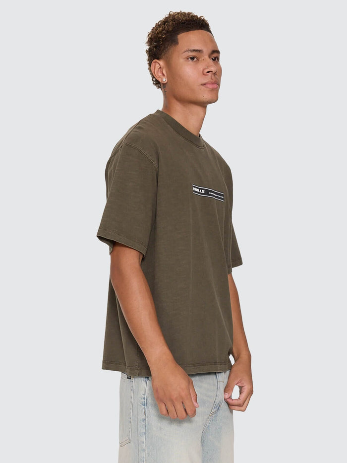 Paradise Built Oversize Box Crop Tee - Olive Night XS