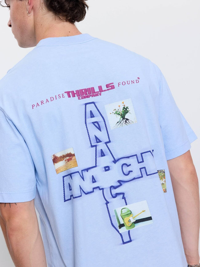 Found Paradise Oversize Box Crop Tee - Placid Blue XS