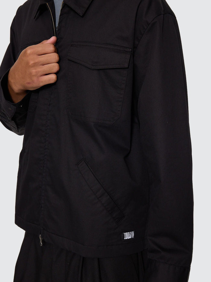 Chaotic Interventions Cropped Overshirt - Black XS