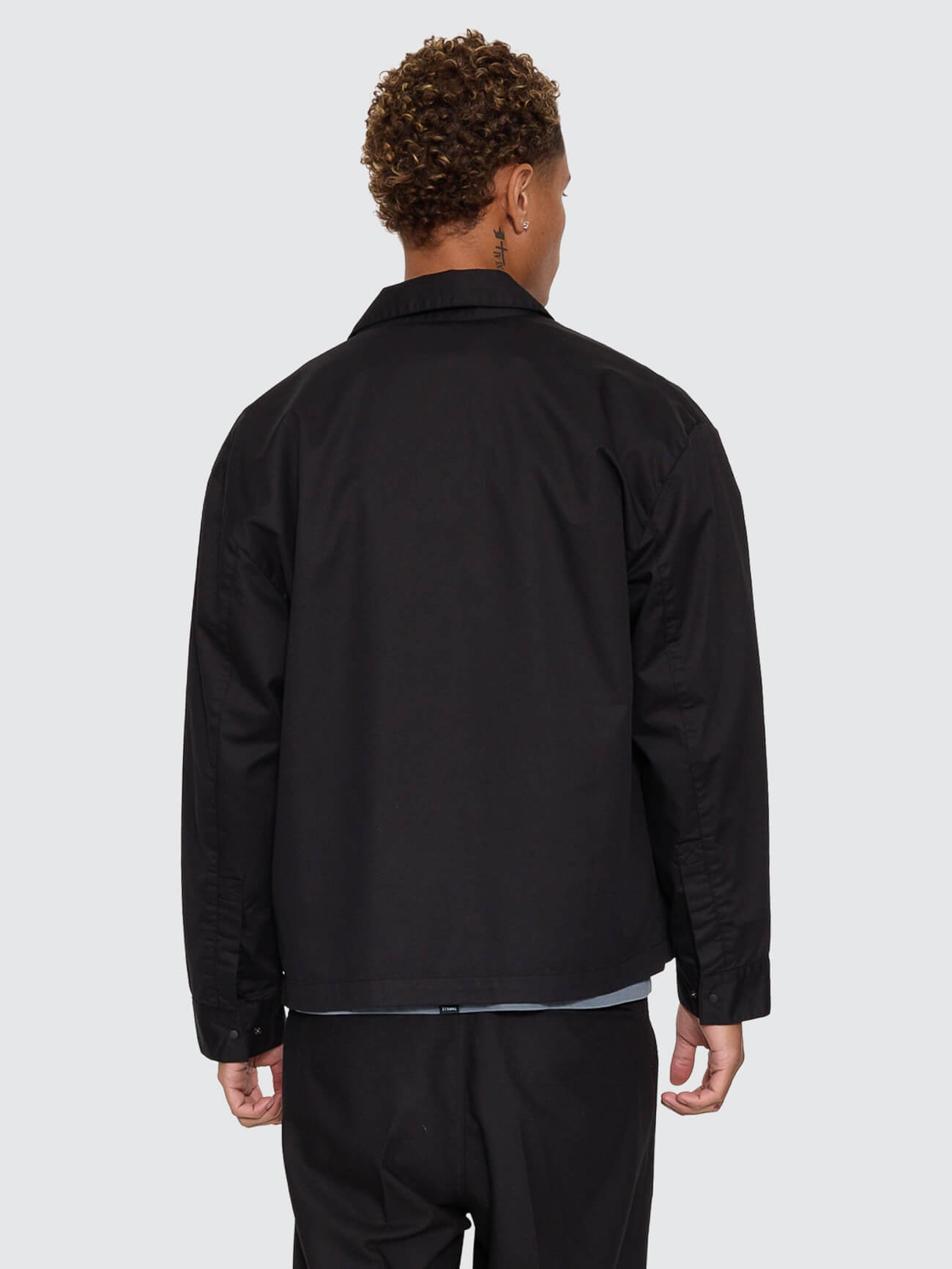 Chaotic Interventions Cropped Overshirt - Black XS
