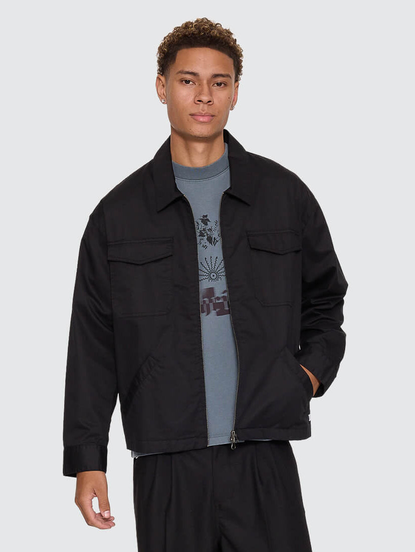 Chaotic Interventions Cropped Overshirt - Black XS