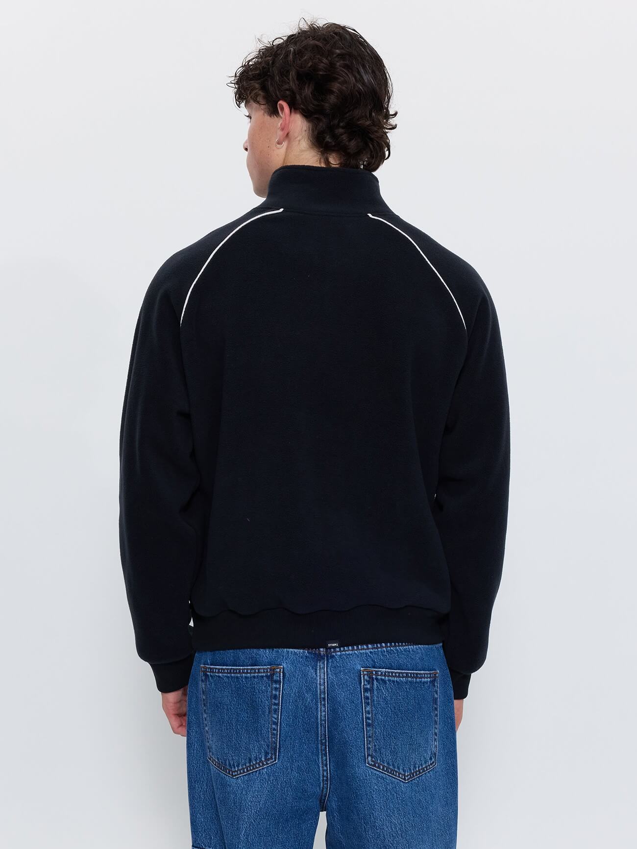Tournament Of Roses Quarter Zip Polar Cropped Fleece - Washed Black XS