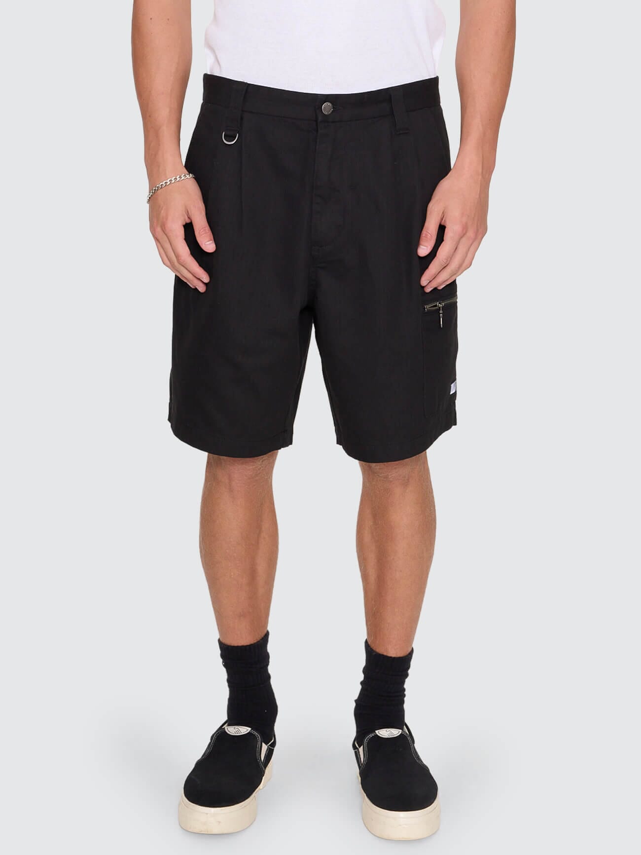 Chaotic Interventions Big Slacker Baggy Cropped Short - Black 26