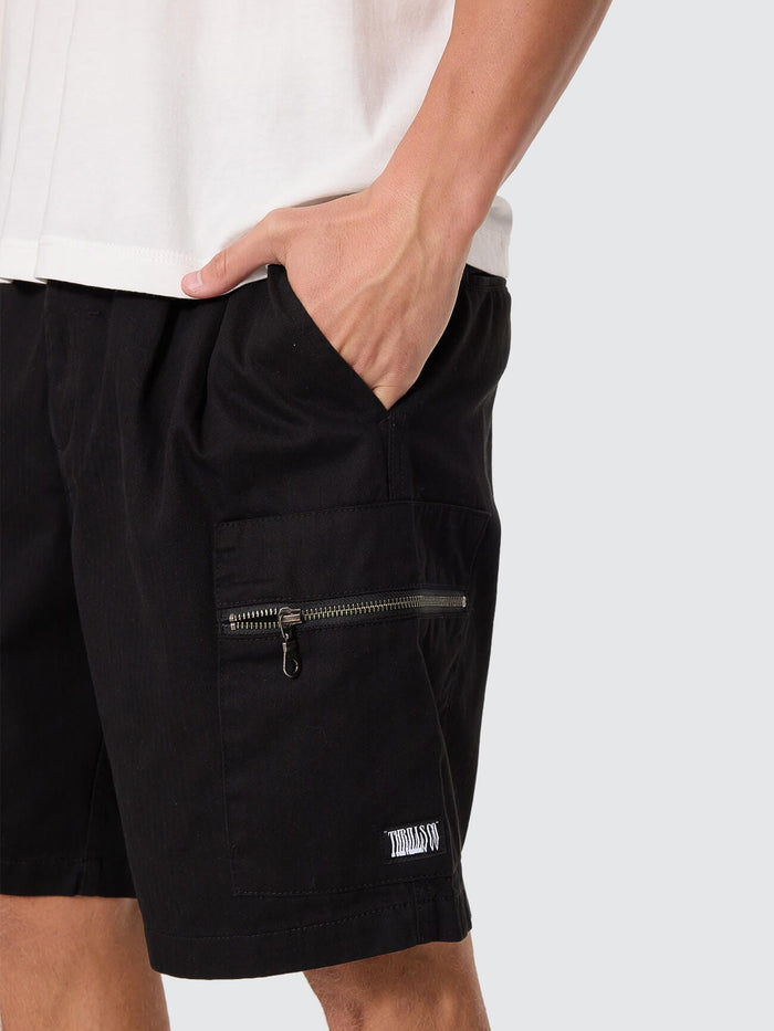 Chaotic Interventions Big Slacker Baggy Cropped Short - Black 26