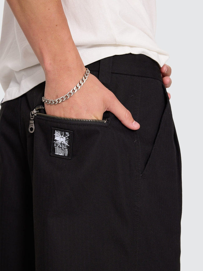 Chaotic Interventions Big Slacker Baggy Cropped Short - Black 26