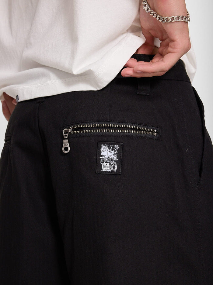Chaotic Interventions Big Slacker Baggy Cropped Short - Black 26