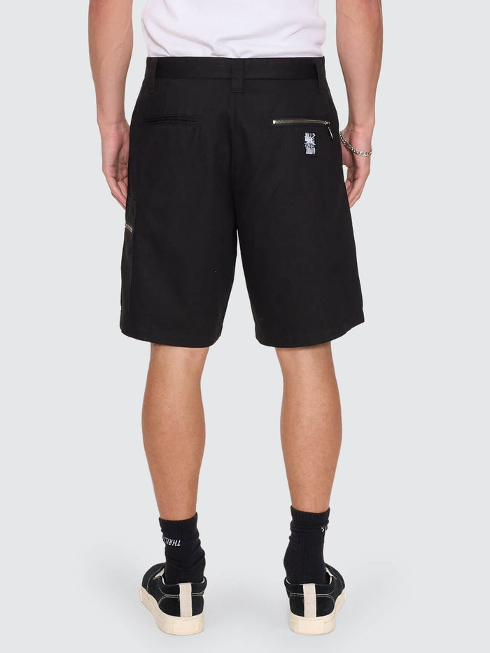 Chaotic Interventions Big Slacker Baggy Cropped Short - Black 26