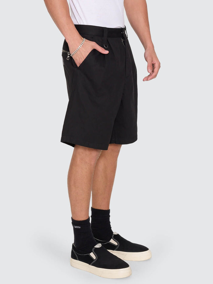 Chaotic Interventions Big Slacker Baggy Cropped Short - Black 26