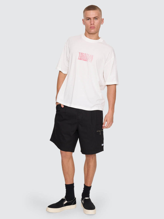 Chaotic Interventions Big Slacker Baggy Cropped Short - Black 26