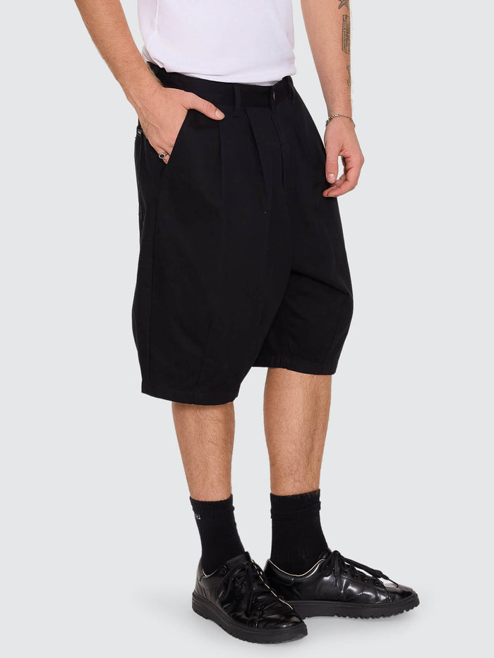 Chaos Barrel Leg Balloon Baggy Short - Black 26