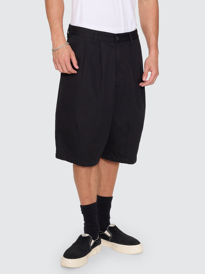Chaos Barrel Leg Balloon Baggy Short - Black