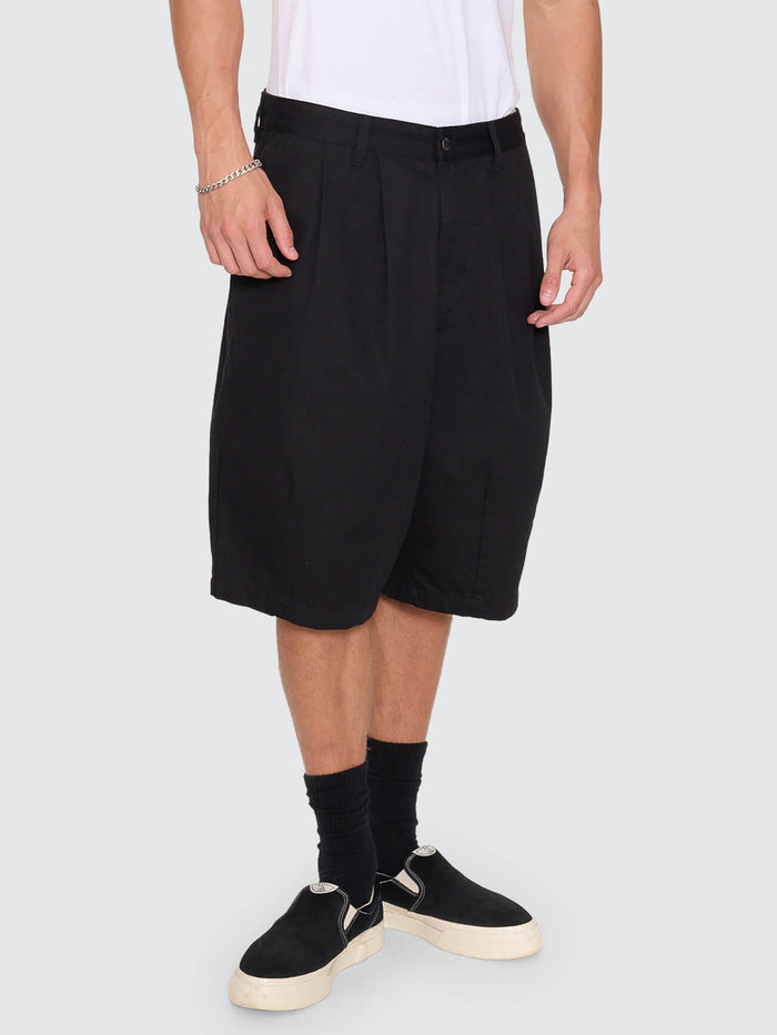 Chaos Barrel Leg Balloon Baggy Short - Black 26