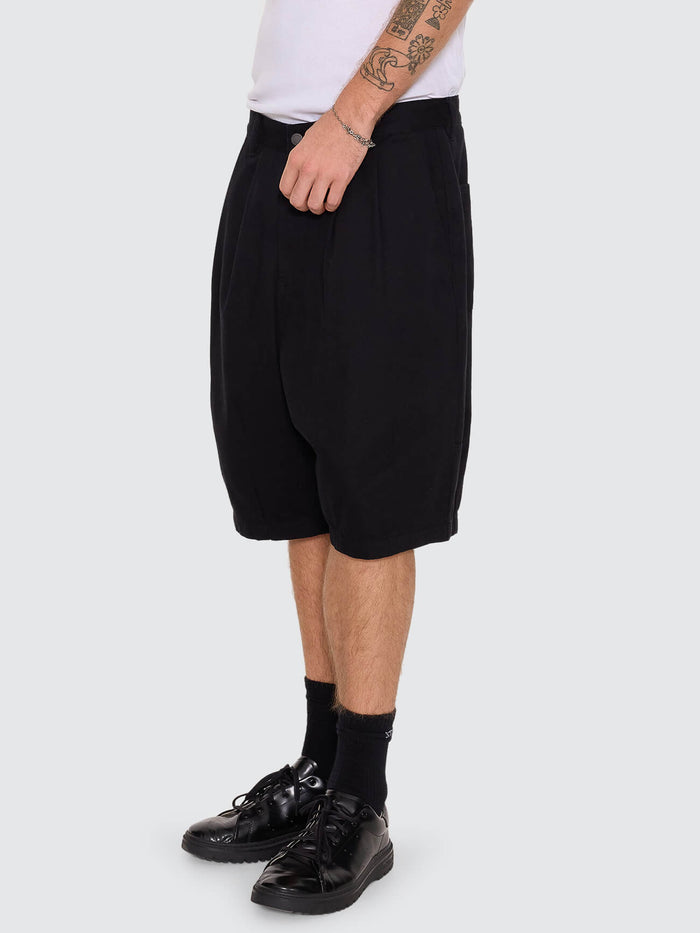 Chaos Barrel Leg Balloon Baggy Short - Black 26