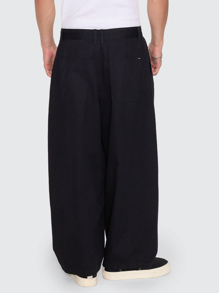 Chaos Barrel Leg Balloon Baggy Pant - Black 26