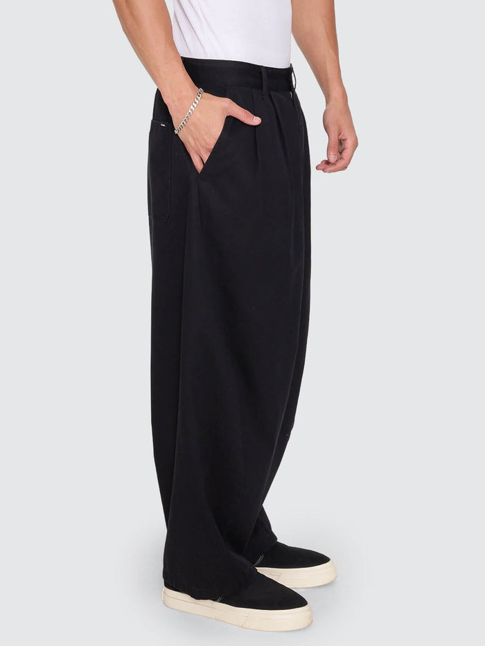 Chaos Barrel Leg Balloon Baggy Pant - Black 26