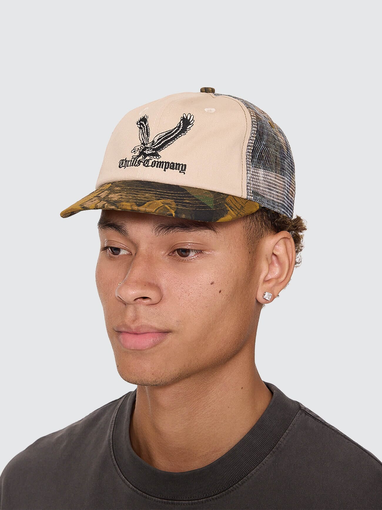 Seen & Heard 6 Panel Short Brim Cap - Birch Camo One Size