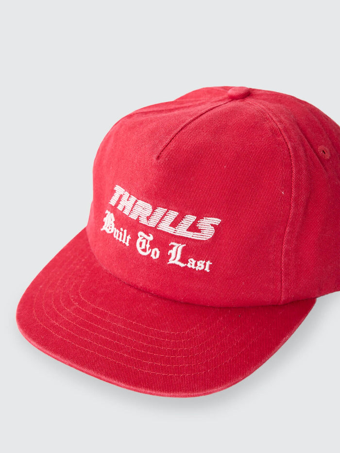 Built To Win 5 Panel Cap - Racing Red One Size
