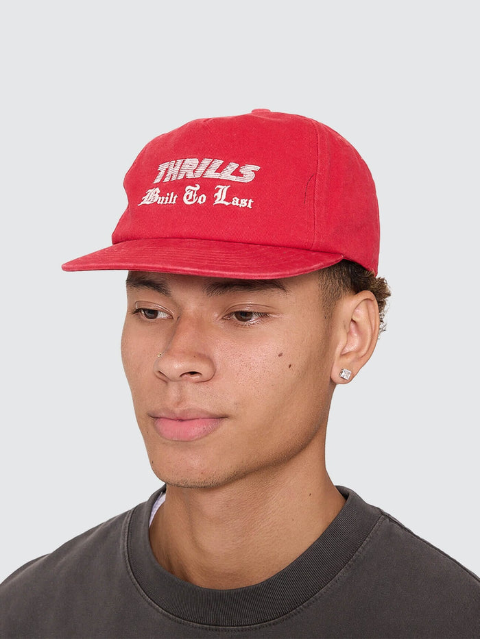 Built To Win 5 Panel Cap - Racing Red One Size